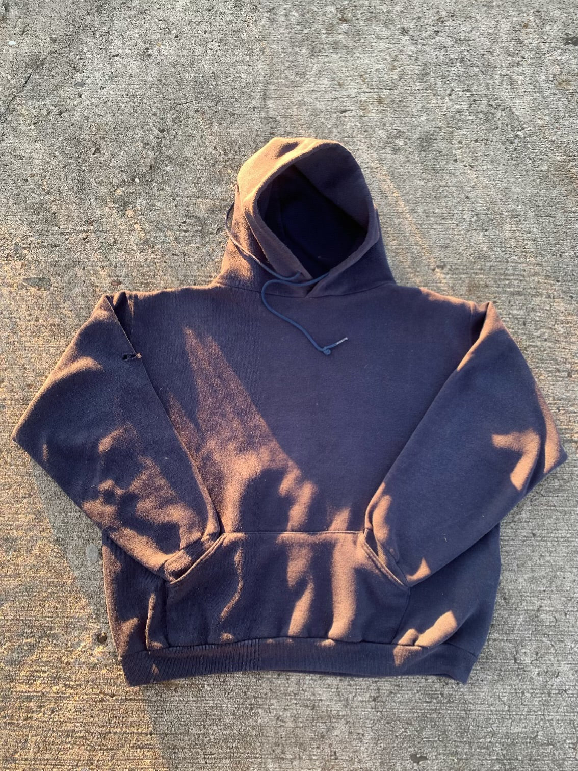 vintage 1970’s Russell navy blue bank hoodie