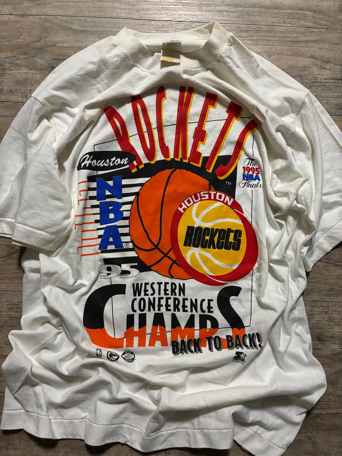 Vintage 1995 Houston Rockets Champions T
