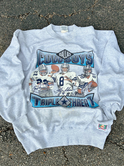 Vintage 90’s Triple Threat Cowboys Crewneck