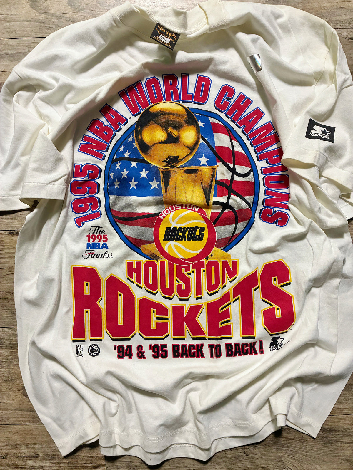 Vintage 1995 Houston Rockets Championship T