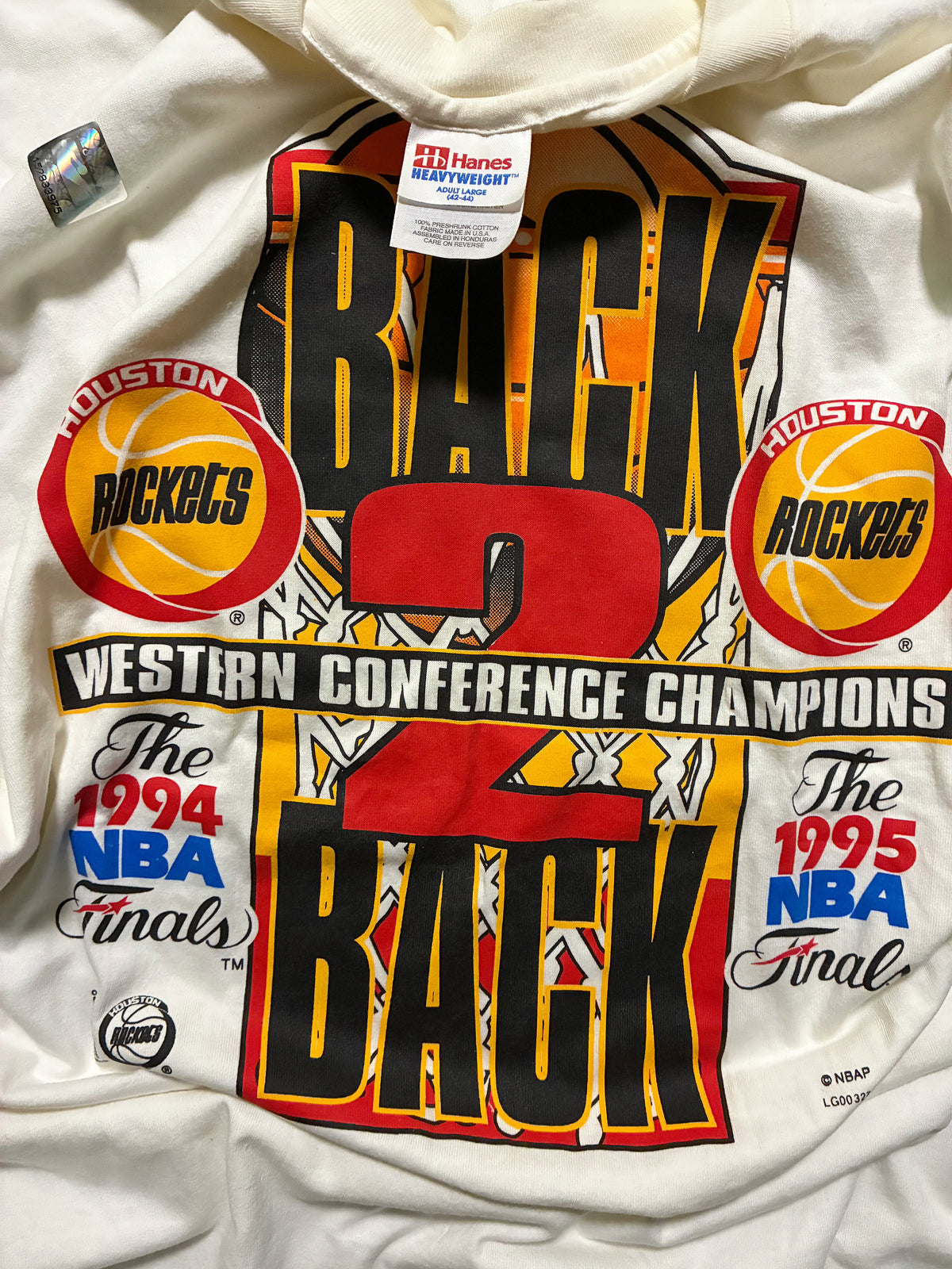 Vintage 94 ‘Houston Rockets “back to back “ T
