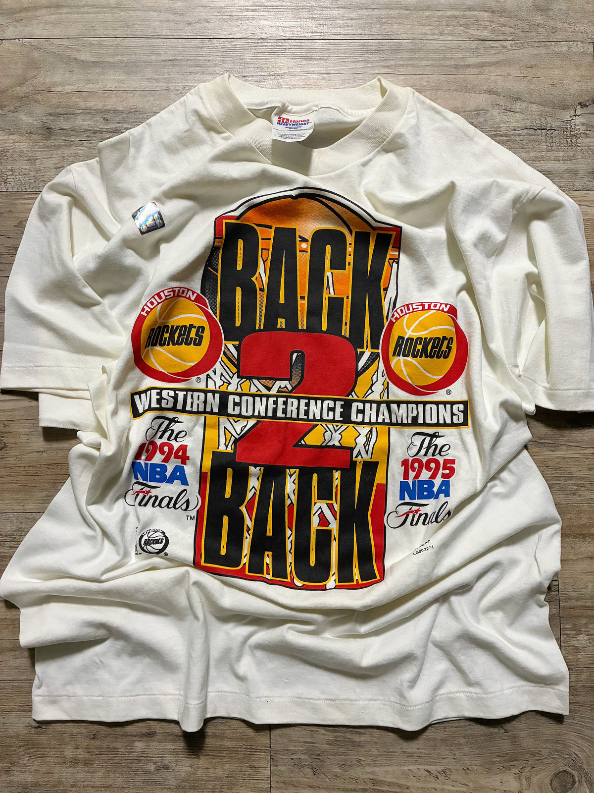 Vintage 94 ‘Houston Rockets “back to back “ T