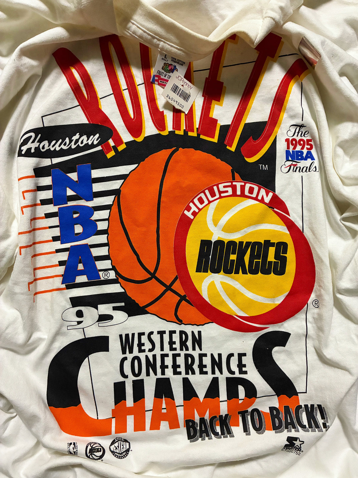 Vintage 1995 Houston Rockets Champions T