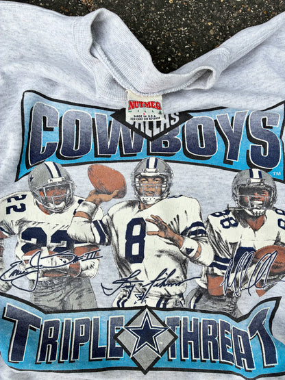 Vintage 90’s Triple Threat Cowboys Crewneck