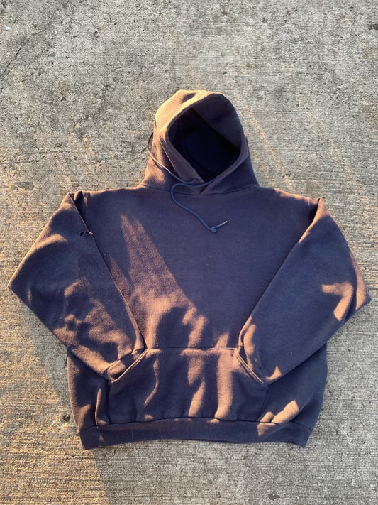 vintage 1970’s Russell navy blue bank hoodie