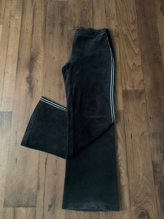 1980’s black suede flare sweatpants